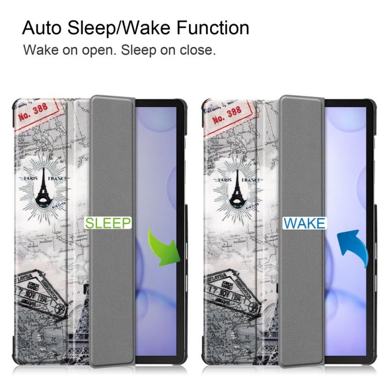 Smart Fodral Samsung Galaxy Tab S6 Retro Eiffeltornet