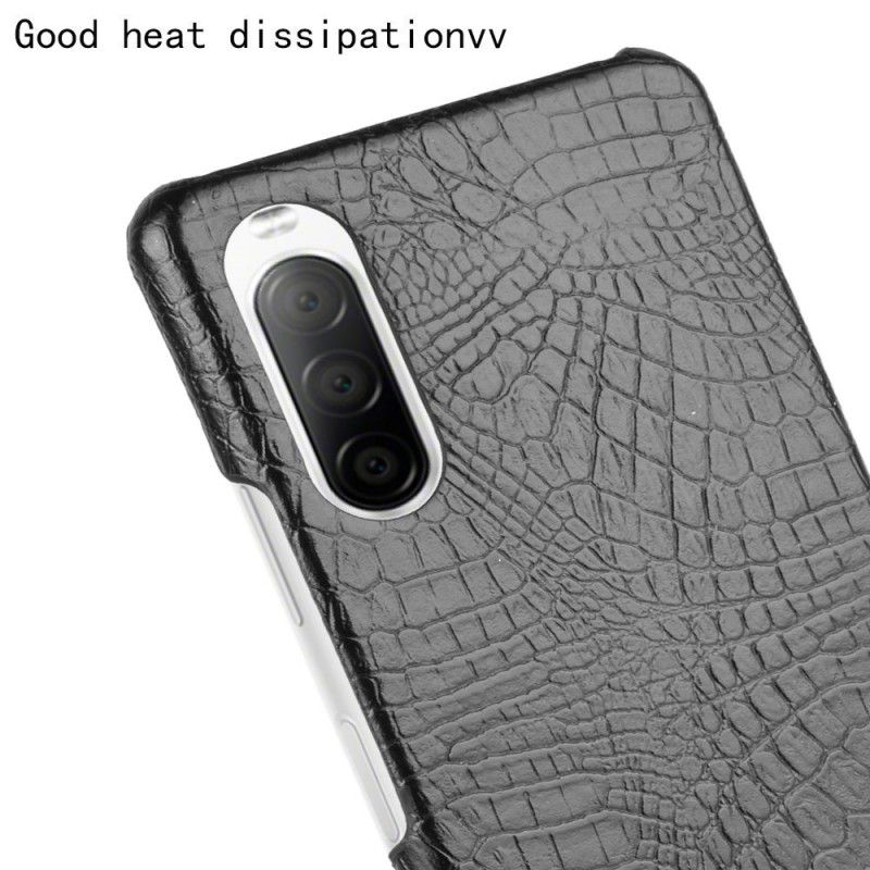 Skal Sony Xperia 10 II Svart Krokodilhudeffekt