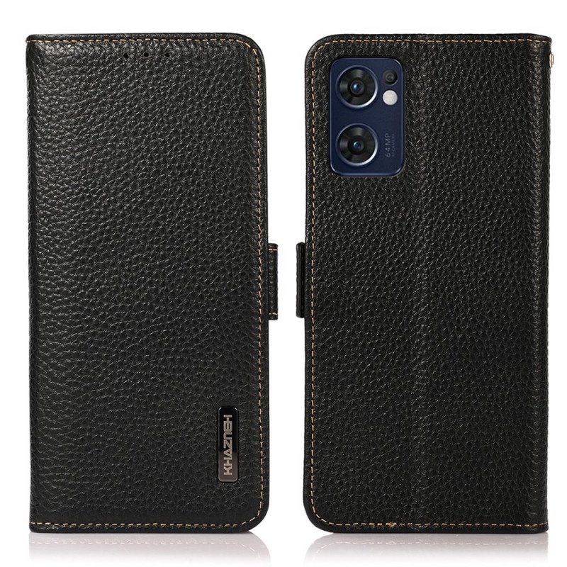 Fodral Oppo Find X5 Lite Litchi Läder Khazneh Rfid