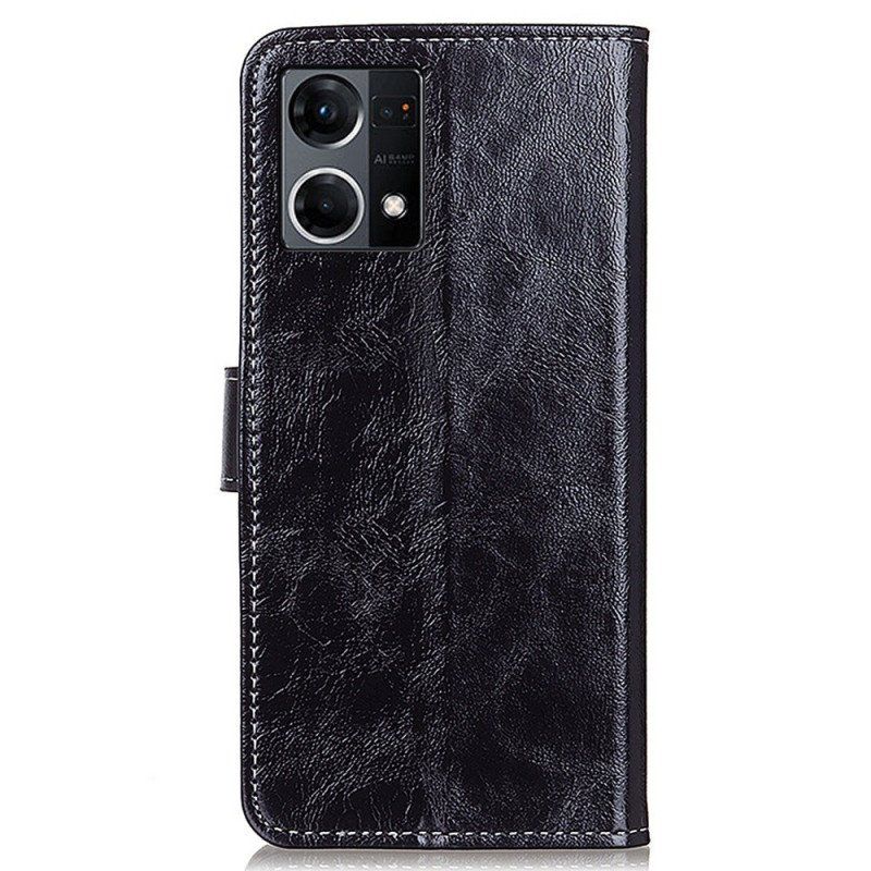 Fodral Oppo Reno 7 Lackerad Med Sömmar