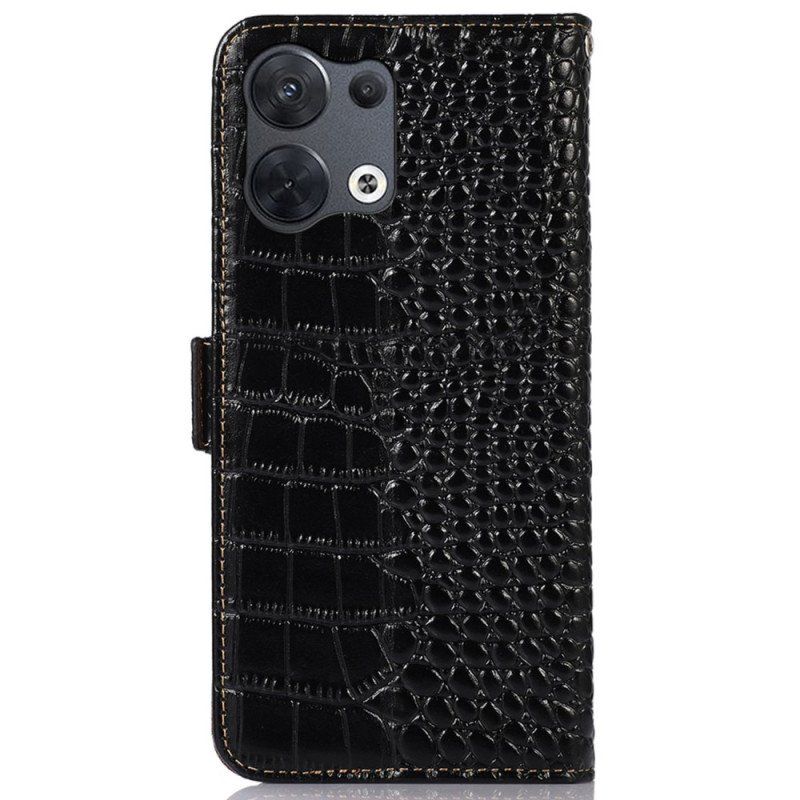 Fodral Oppo Reno 8 Crocodile Style Rfid