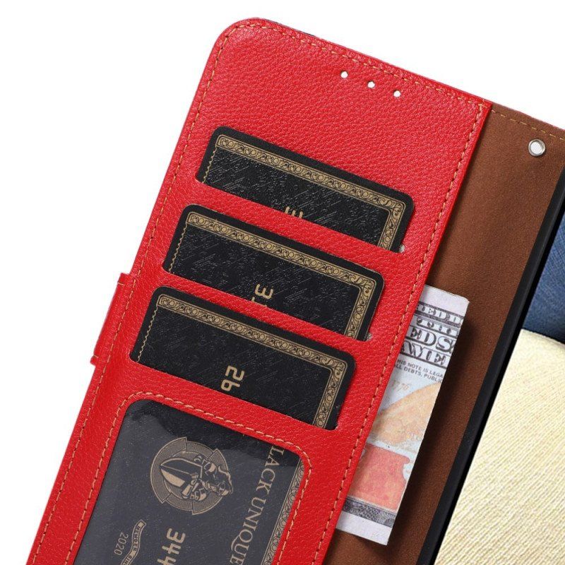 Fodral Samsung Galaxy M52 5G Lychee Style Rfid Khazneh