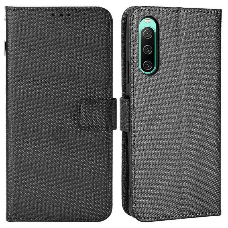 Fodral Sony Xperia 10 IV Med Kedjar Snyggt Strappy Konstläder