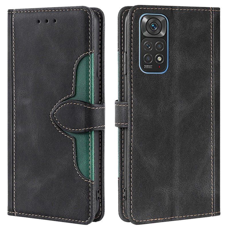Fodral Xiaomi Redmi Note 11 / 11S Faux Läder Bicolor Snygg
