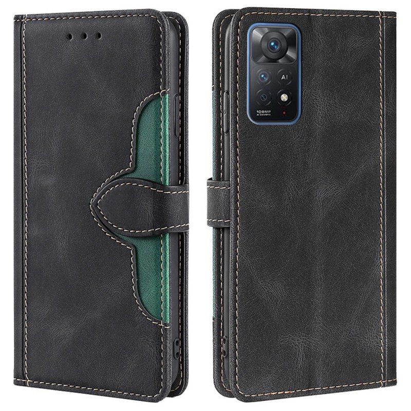 Fodral Xiaomi Redmi Note 11 Pro / 11 Pro 5G Faux Läder Bicolor Snygg