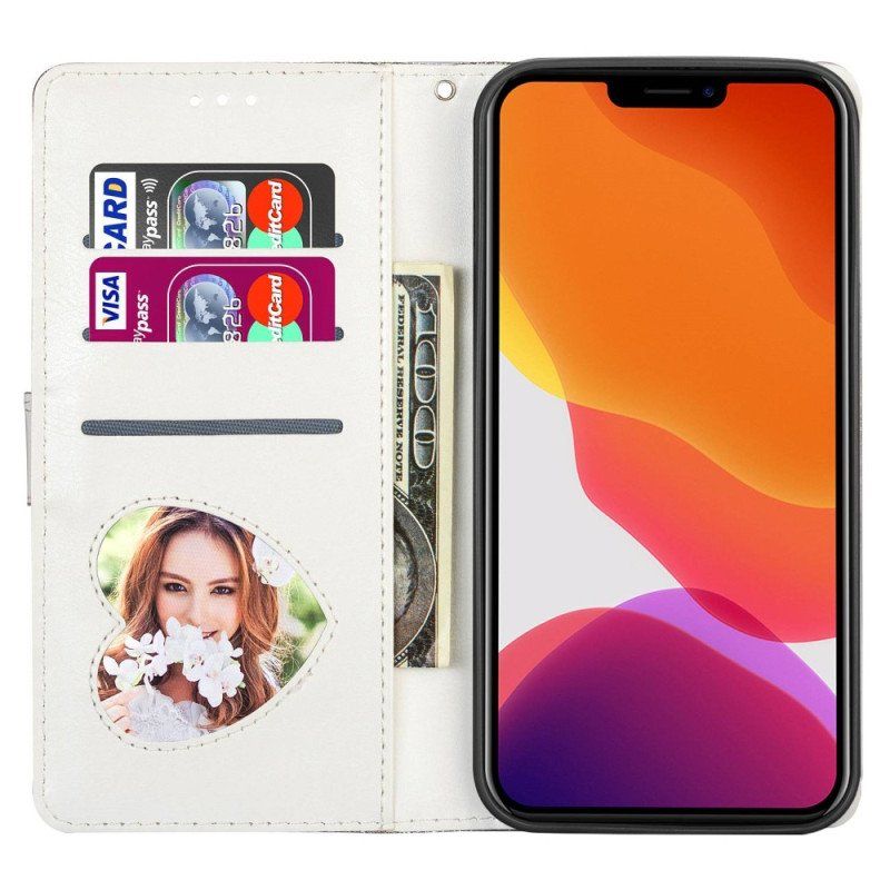 Folio-fodral iPhone 14 Pro Glitter Stil Med Paljetter