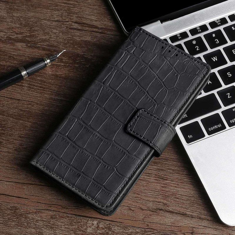 Folio-fodral OnePlus Nord CE 2 Lite 5G Krokodilskinnstil