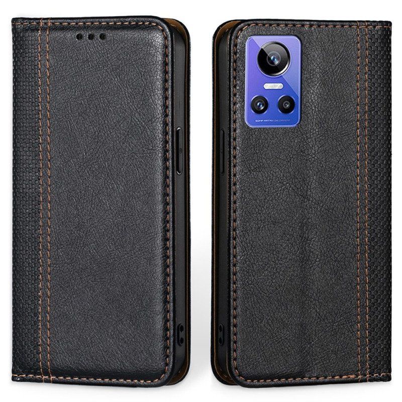 Folio-fodral Realme GT Neo 3 Läderfodral Jeans Textur