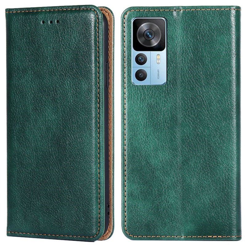 Folio-fodral Xiaomi 12T / 12T Pro Läderfodral Lacklädereffekt