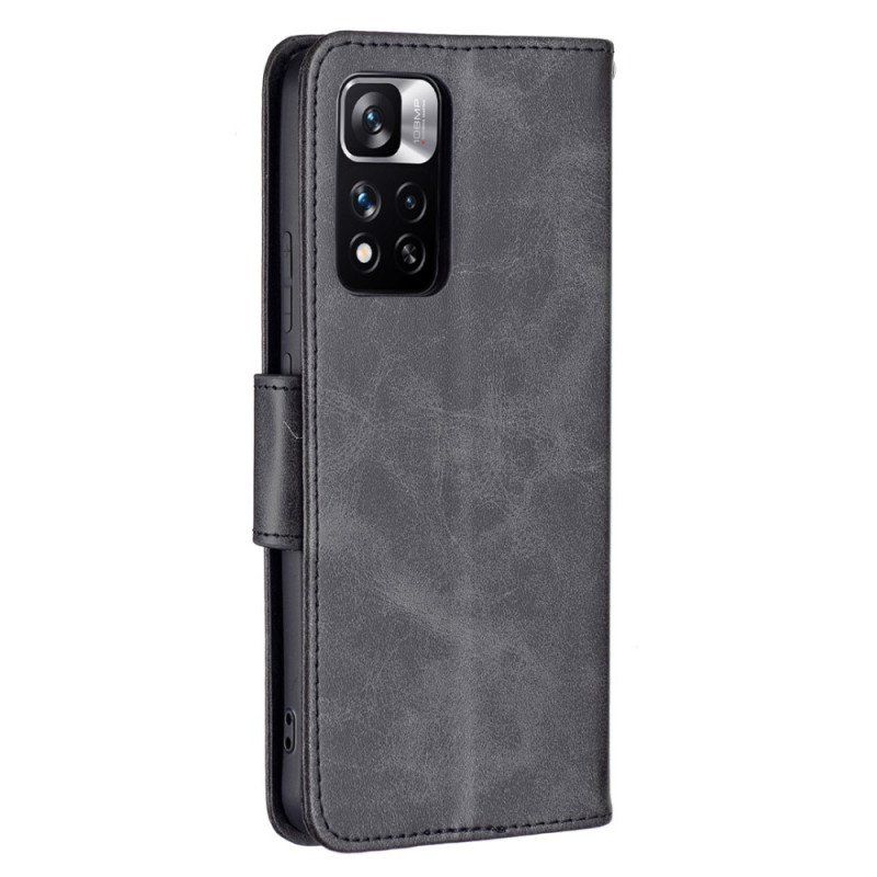 Folio-fodral Xiaomi Redmi Note 11 Pro Plus 5G Slät Snedspänne