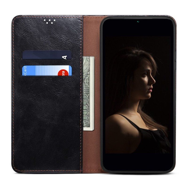 Folio-fodral Xiaomi Redmi Note 12 Pro Plus Läderfodral Vaxat Konstläder