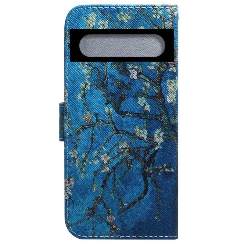 Läderfodral Google Pixel 7 Pro Blommande Grenar