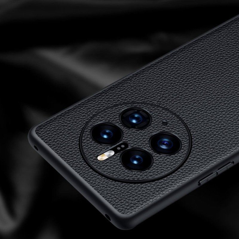 Skal Huawei Mate 50 Pro Äkta Litchi Läder