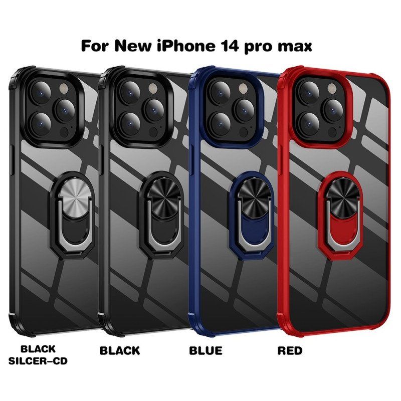 Skal iPhone 14 Pro Transparent Med Ring-support