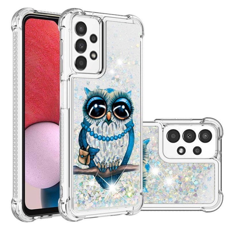 Skal Samsung Galaxy A13 Miss Owl Paljetter