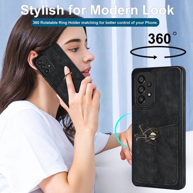 Skal Samsung Galaxy A53 5G Vintage Ringfäste Och Korthållare