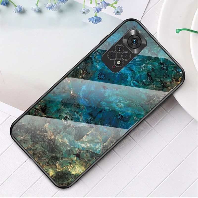 Skal Xiaomi Redmi Note 11 / 11S Marmorfärger Härdat Glas